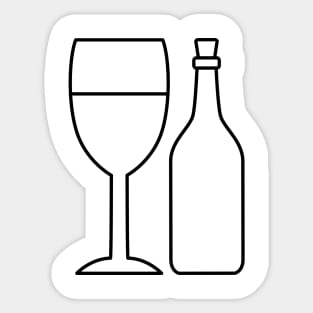 Wine Bottle Design Sticker